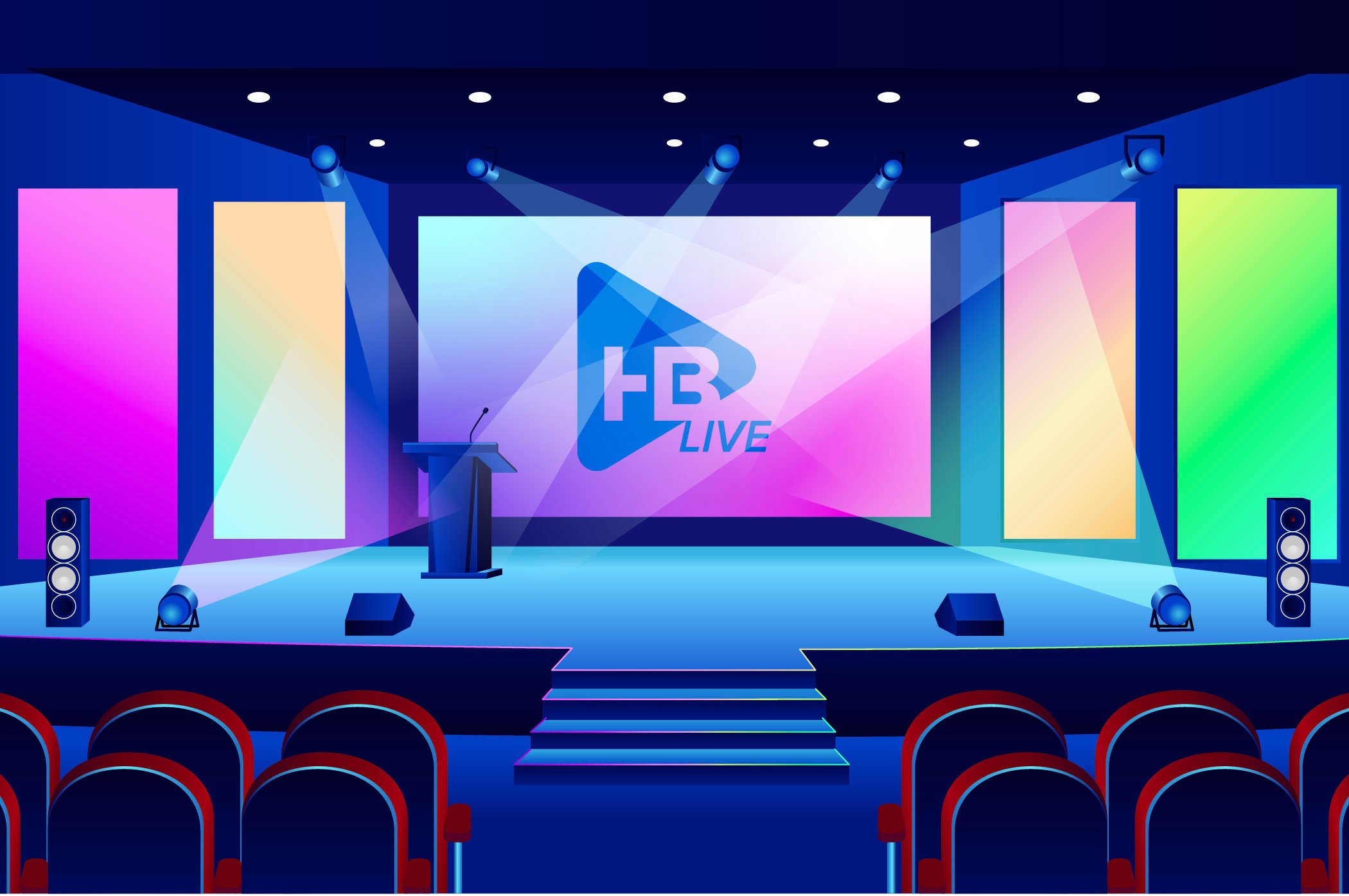 a stage with visual impact in live event productions